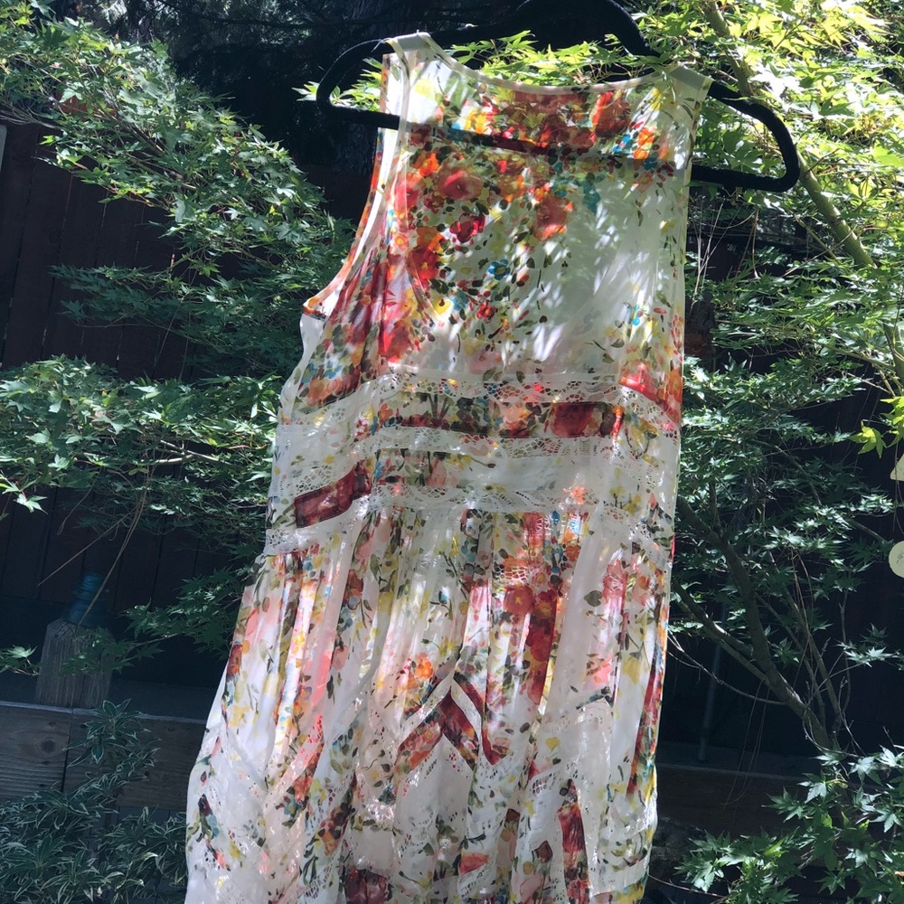 Love Stitch | Floral Chiffon & Lace Dress/Tunic - Picture 6 of 8